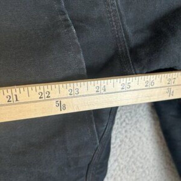 VTG Carhartt Jacket Mens XL Tall Detroit Blanket Lined Black Faded Canvas USA - Picture 5 of 5
